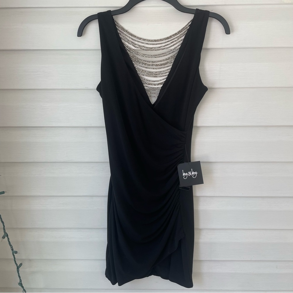 by & by | NWT S Low Back Beaded Cocktail Dress | Little Black Dress